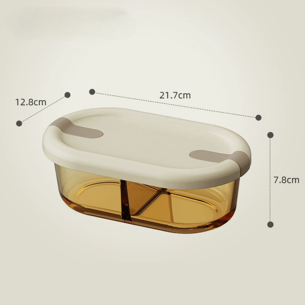 Multi-Functional Microwave-Safe Glass Lunch Box with Sealed Compartment(750ml)