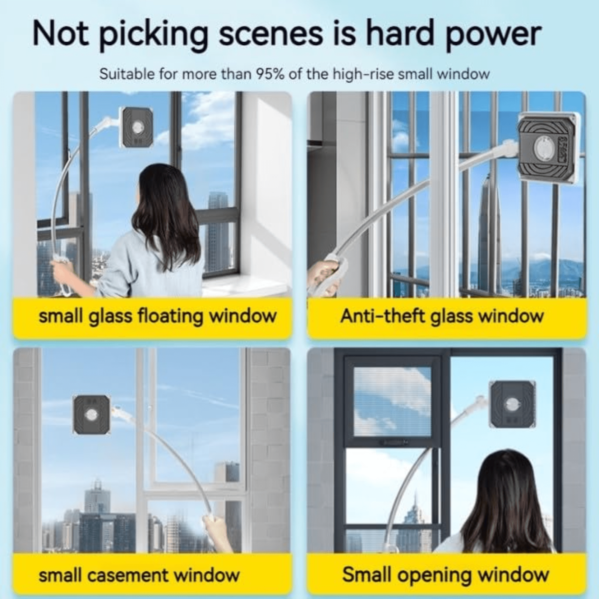 Multi-Purpose Glass Cleaning Tool