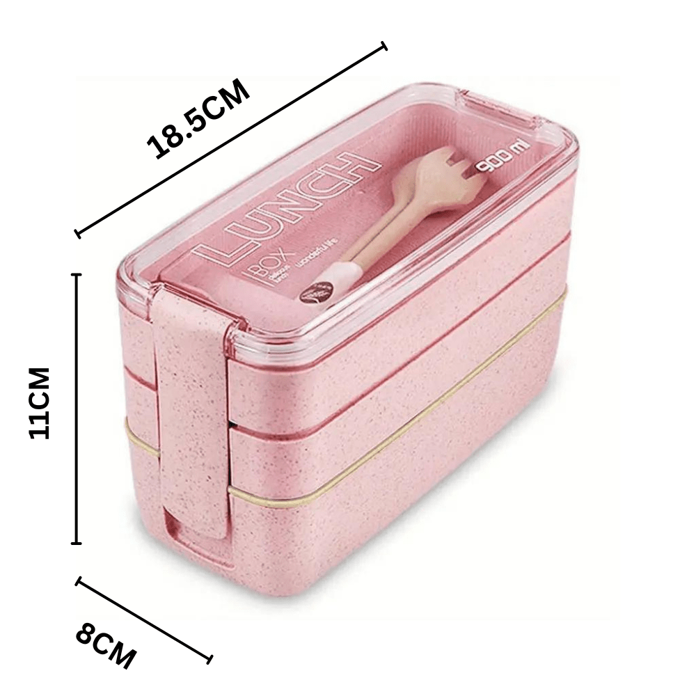 3-in-1 Compartment Containers With Spoons