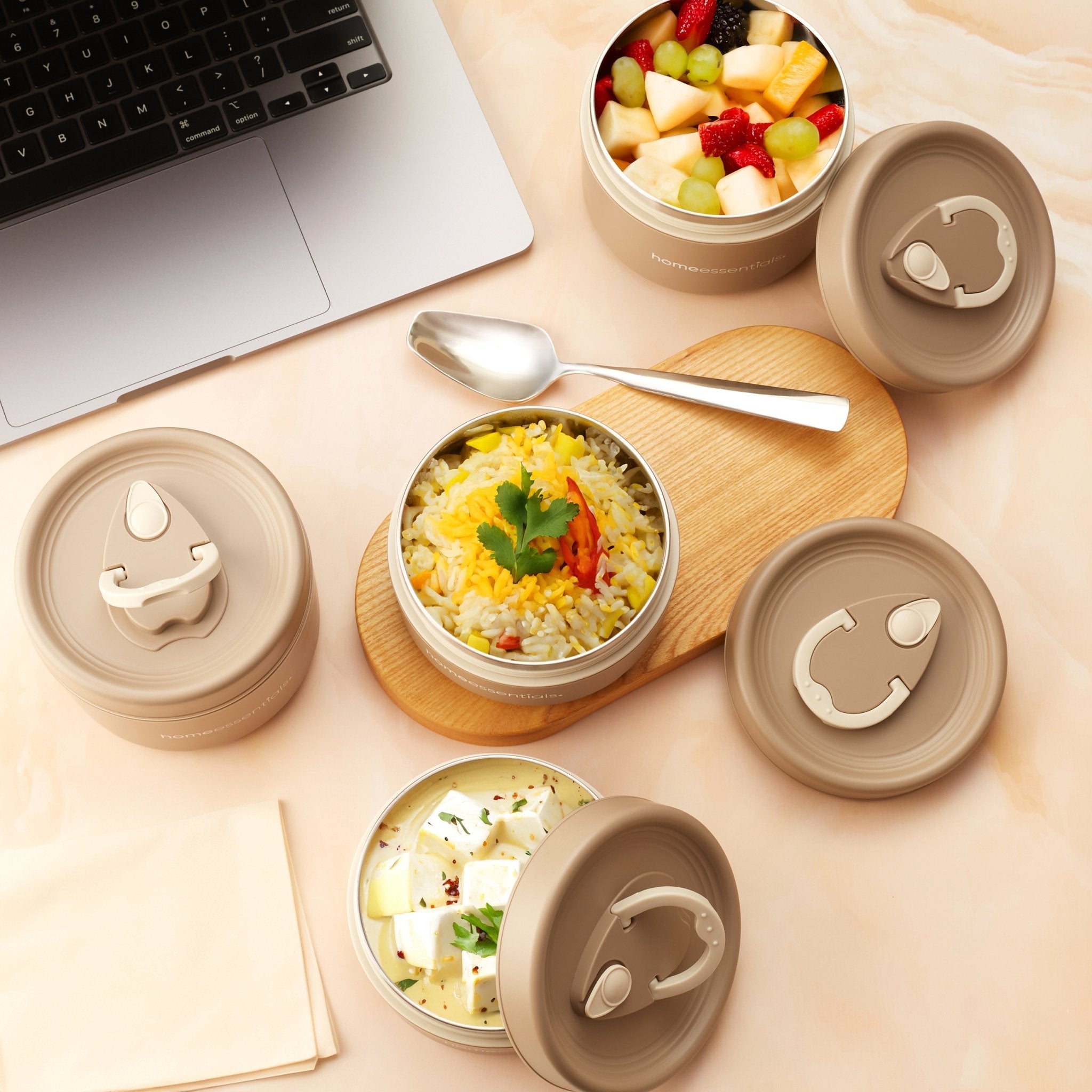 4 Pcs Portable Insulated Lunch Container Set with Bag