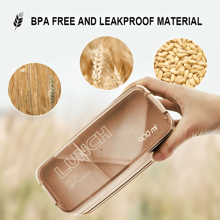 3-in-1 Compartment Containers With Spoons