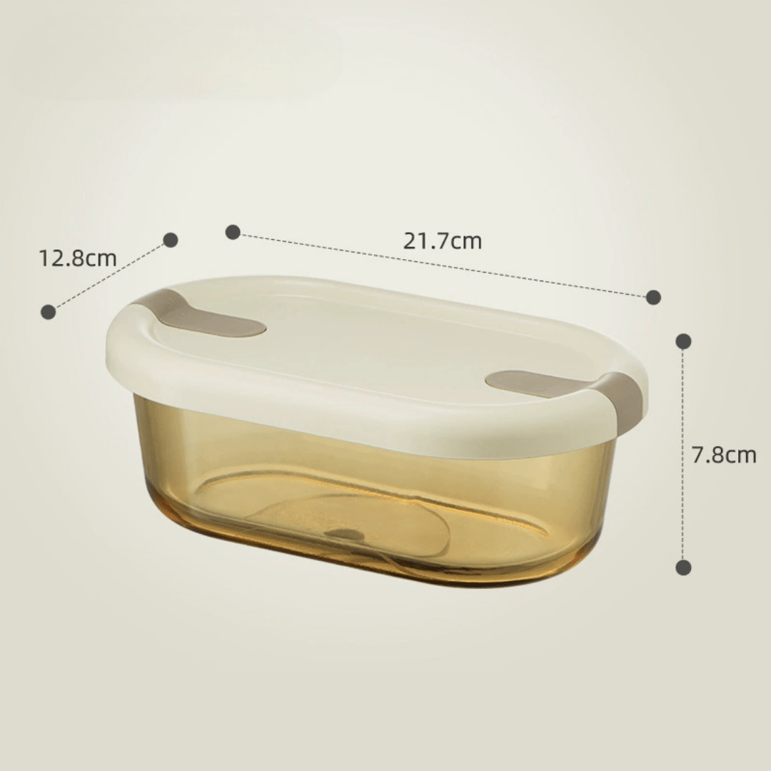 Multi-Functional Microwave-Safe Glass Lunch Box with Sealed Compartment(750ml)